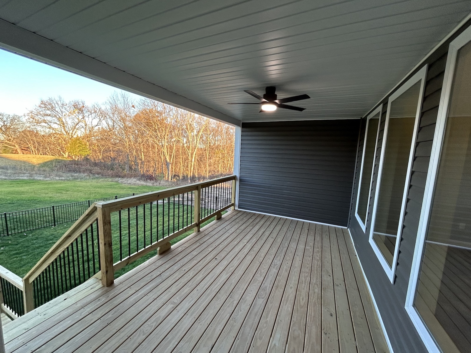 Modern Custom home building services on golf course in the midwest in Fox Hollow Subdivision in Boonville, Missouri 