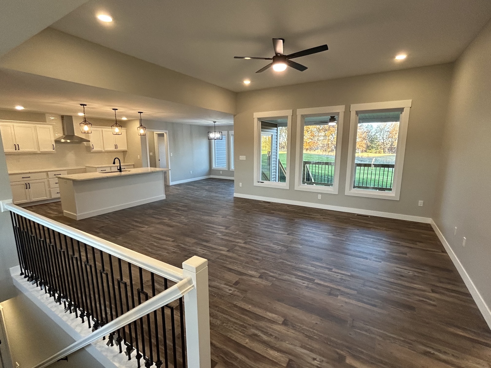 Modern Custom home building services on golf course in the midwest in Fox Hollow Subdivision in Boonville, Missouri 